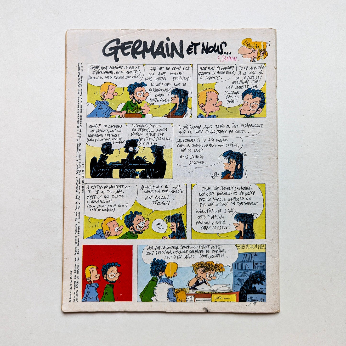 Spirou No. 2270 (Oct. 1981)